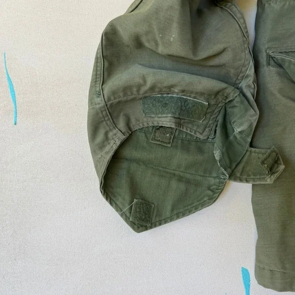 Vintage 1960s US Military M-65 Hooded Field Jacket Medium Army OG-107 No Liner - Picture 10 of 16